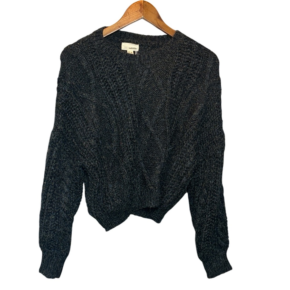 Elegant Black Cable Knit Sweater